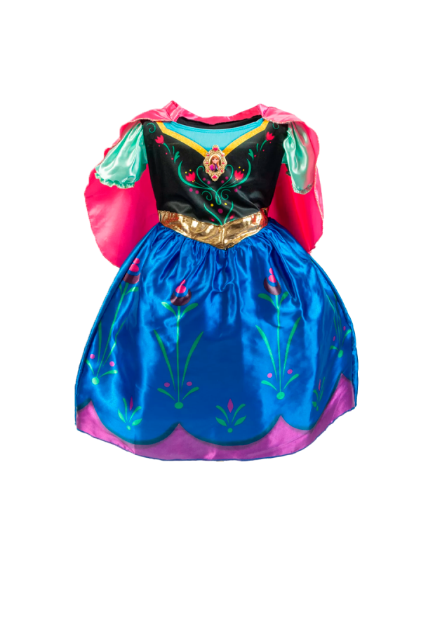 Vestido Fantasia Infantil Princesa Anna Clássica Emfantasy