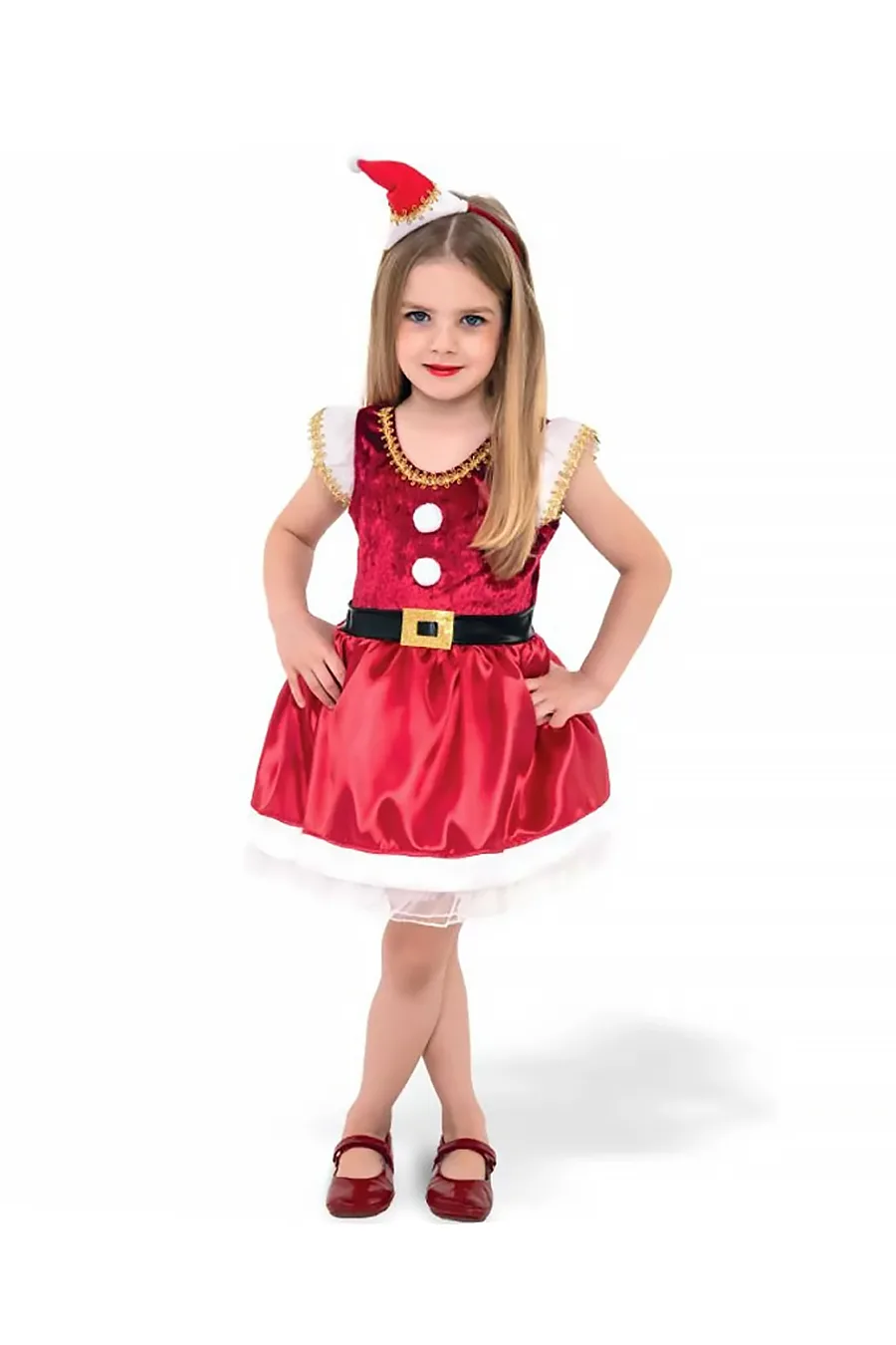 Vestido Fantasia Infantil Mamãe Noel - Emfantasy