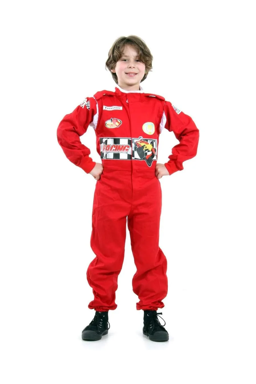 Fantasia Infantil Meninas Piloto de Corridas Luxo Halloween Carnaval